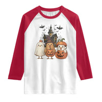 Halloween Chicken Cosplay Raglan Shirt Funny Farm Life Gift - Wonder Print Shop