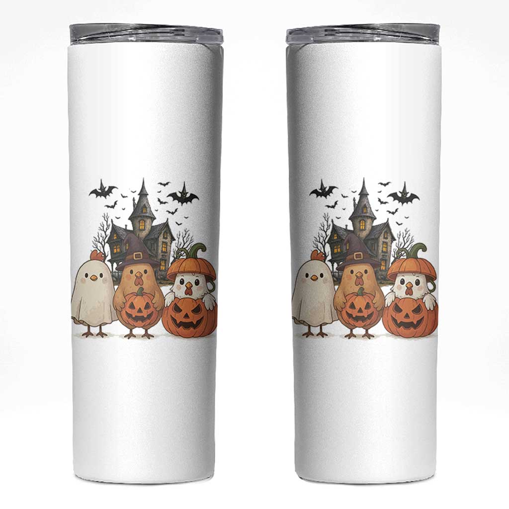 Halloween Chicken Cosplay Skinny Tumbler Funny Farm Life Gift