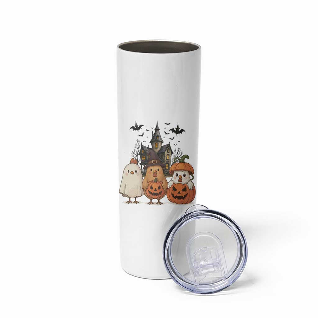 Halloween Chicken Cosplay Skinny Tumbler Funny Farm Life Gift