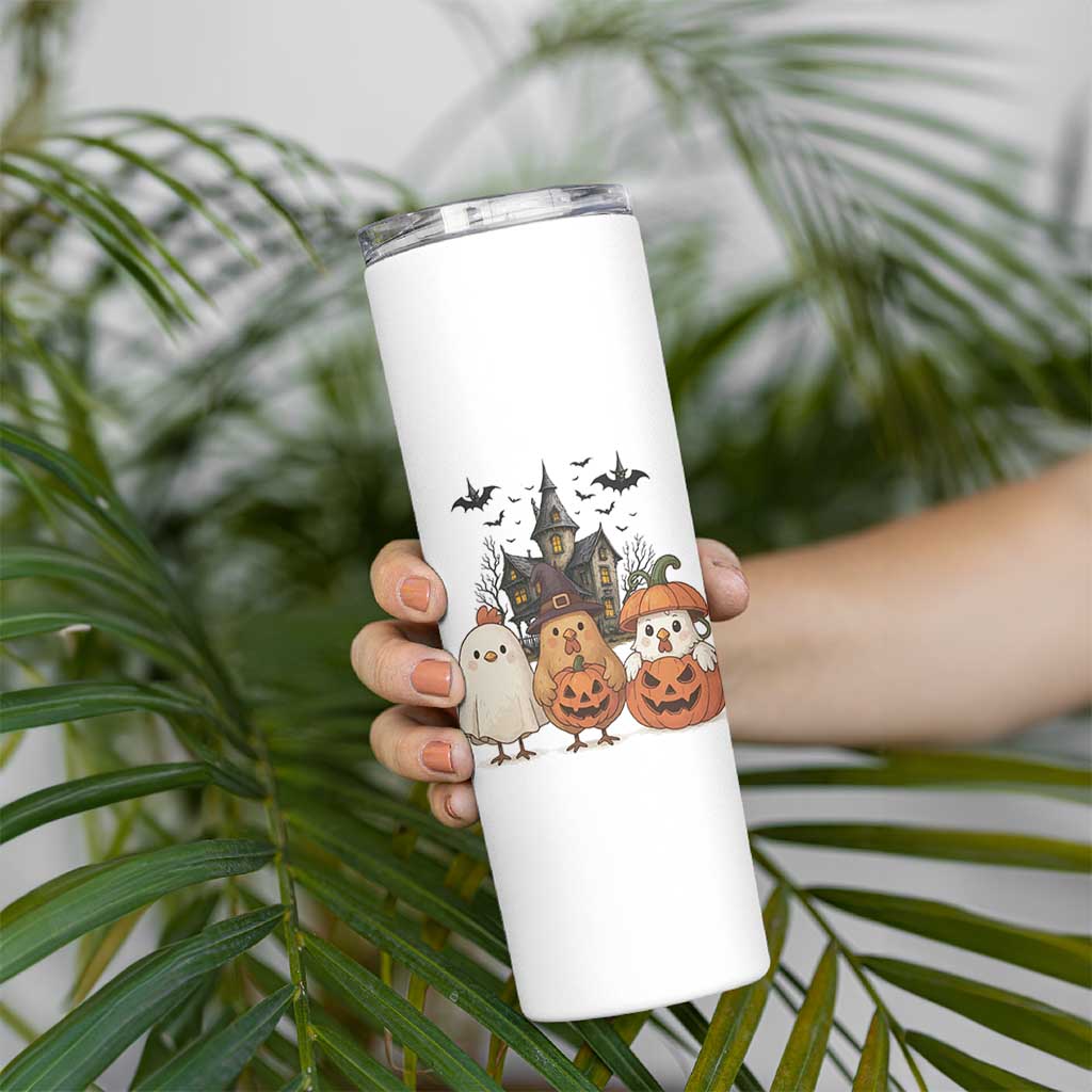 Halloween Chicken Cosplay Skinny Tumbler Funny Farm Life Gift