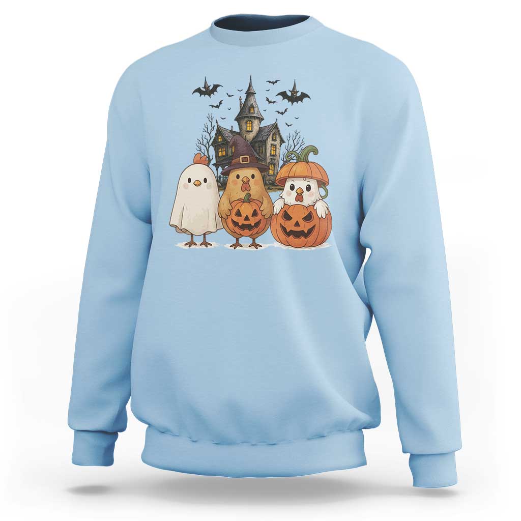 Halloween Chicken Cosplay Sweatshirt Funny Farm Life Gift - Wonder Print Shop