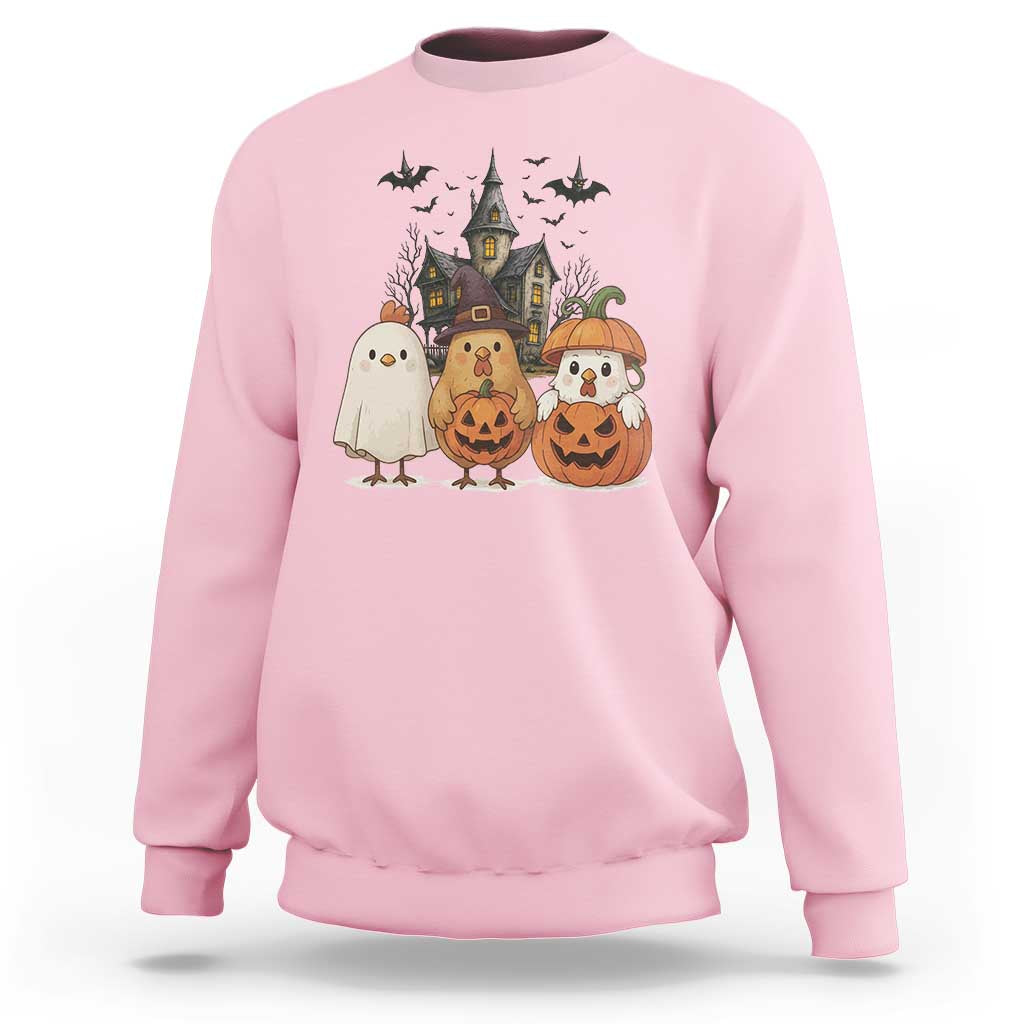 Halloween Chicken Cosplay Sweatshirt Funny Farm Life Gift - Wonder Print Shop