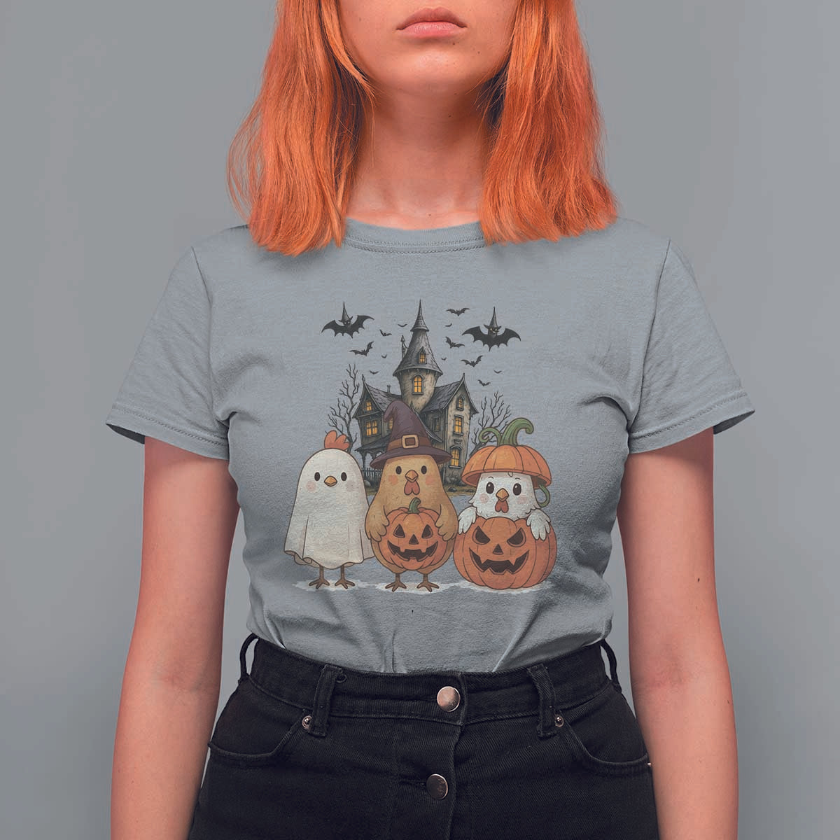 Halloween Chicken Cosplay T Shirt For Women Funny Farm Life Gift - Wonder Print Shop