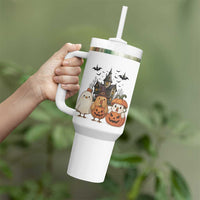 Halloween Chicken Cosplay Tumbler With Handle Funny Farm Life Gift