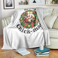Funny Christmas Chicken Lovers Throw Blanket Merry Chickmas Santa Gift - Wonder Print Shop
