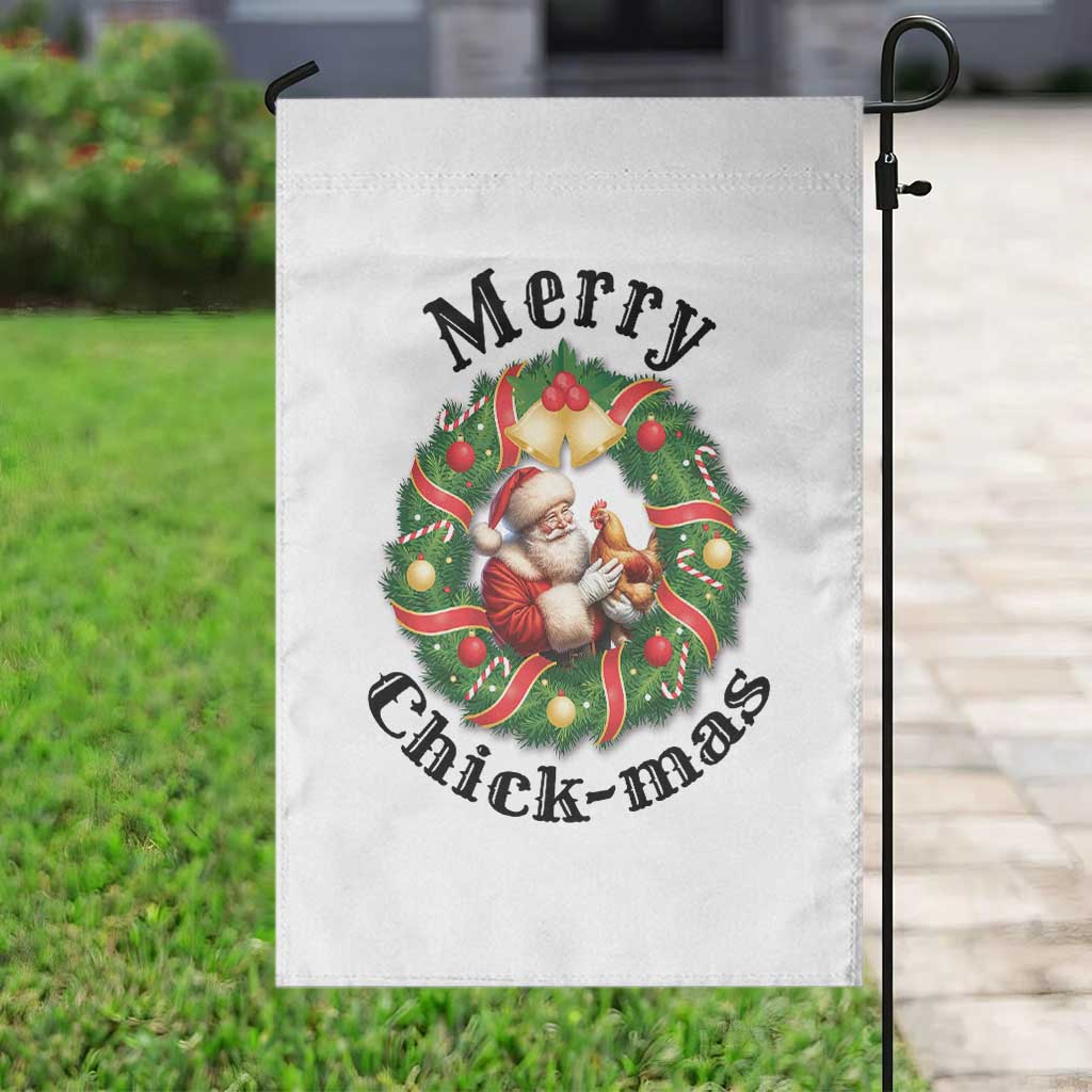 Funny Christmas Chicken Lovers Garden Flag Merry Chickmas Santa Gift - Wonder Print Shop