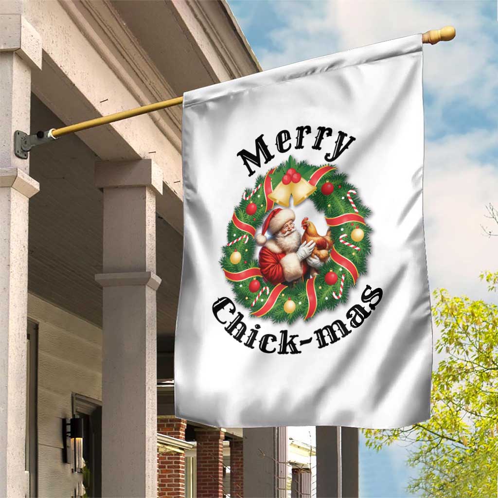 Funny Christmas Chicken Lovers Garden Flag Merry Chickmas Santa Gift - Wonder Print Shop