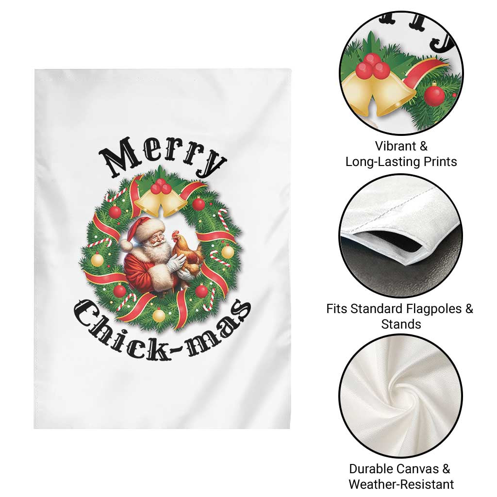 Funny Christmas Chicken Lovers Garden Flag Merry Chickmas Santa Gift - Wonder Print Shop
