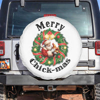 Funny Christmas Chicken Lovers Spare Tire Cover Merry Chickmas Santa Gift - Wonder Print Shop