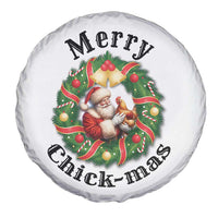 Funny Christmas Chicken Lovers Spare Tire Cover Merry Chickmas Santa Gift - Wonder Print Shop