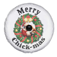 Funny Christmas Chicken Lovers Spare Tire Cover Merry Chickmas Santa Gift - Wonder Print Shop