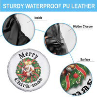 Funny Christmas Chicken Lovers Spare Tire Cover Merry Chickmas Santa Gift - Wonder Print Shop