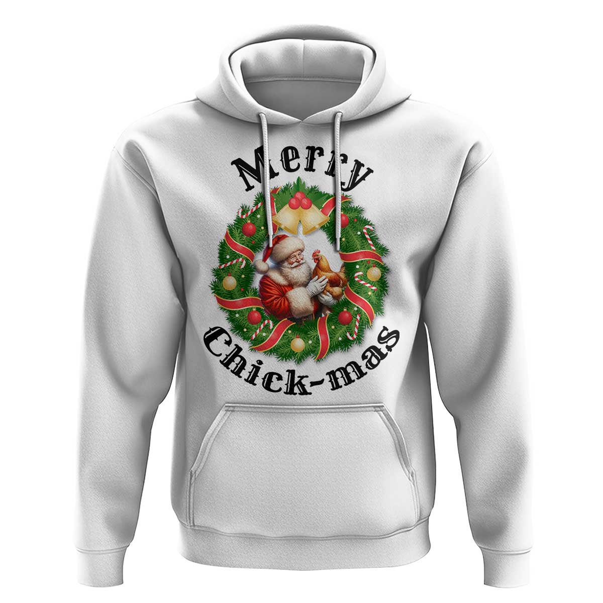 Funny Christmas Chicken Lovers Hoodie Merry Chickmas Santa Gift - Wonder Print Shop