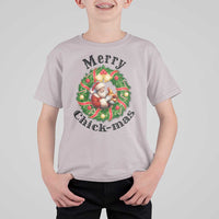 Funny Christmas Chicken Lovers T Shirt For Kid Merry Chickmas Santa Gift - Wonder Print Shop
