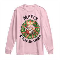 Funny Christmas Chicken Lovers Long Sleeve Shirt Merry Chickmas Santa Gift - Wonder Print Shop