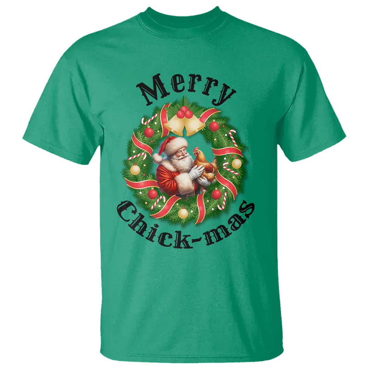 Funny Christmas Chicken Lovers T Shirt Merry Chickmas Santa Gift - Wonder Print Shop