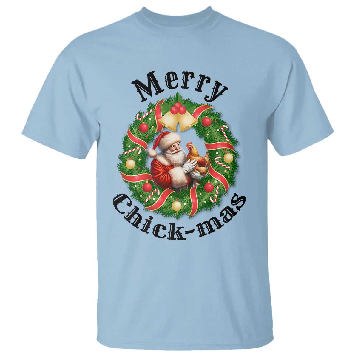 Funny Christmas Chicken Lovers T Shirt Merry Chickmas Santa Gift - Wonder Print Shop
