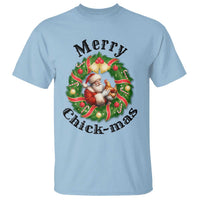 Funny Christmas Chicken Lovers T Shirt Merry Chickmas Santa Gift - Wonder Print Shop