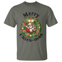Funny Christmas Chicken Lovers T Shirt Merry Chickmas Santa Gift - Wonder Print Shop