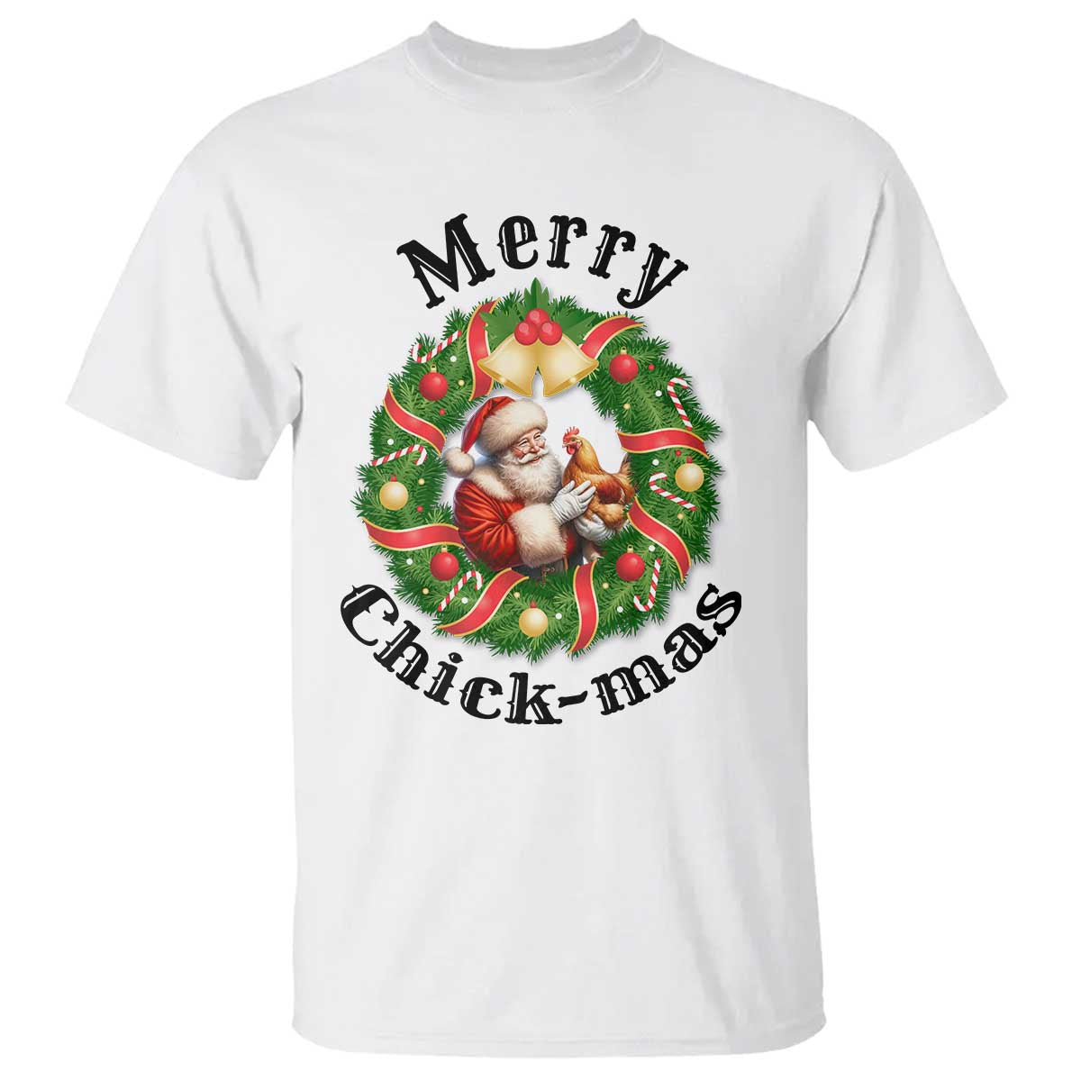 Funny Christmas Chicken Lovers T Shirt Merry Chickmas Santa Gift - Wonder Print Shop