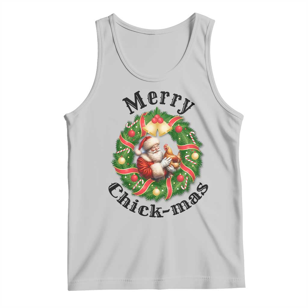 Funny Christmas Chicken Lovers Tank Top Merry Chickmas Santa Gift - Wonder Print Shop