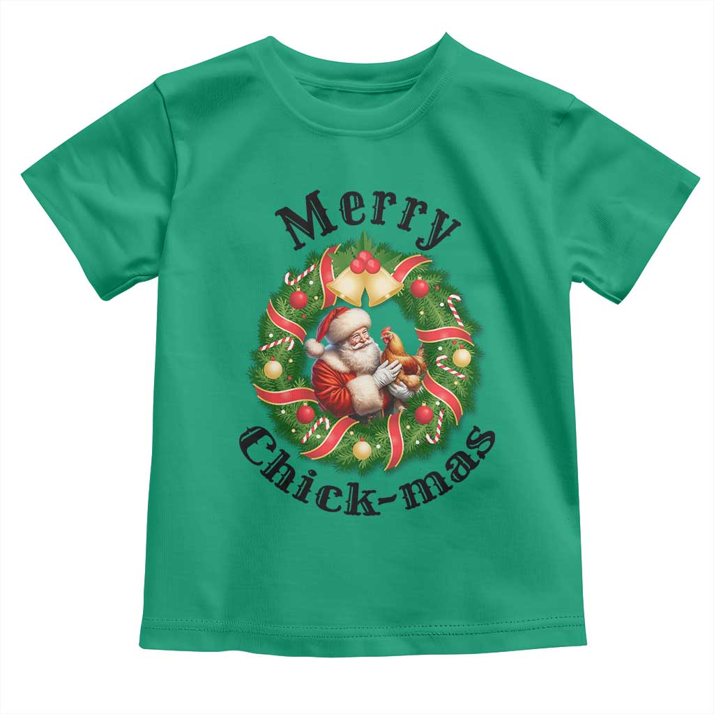 Funny Christmas Chicken Lovers Toddler T Shirt Merry Chickmas Santa Gift - Wonder Print Shop
