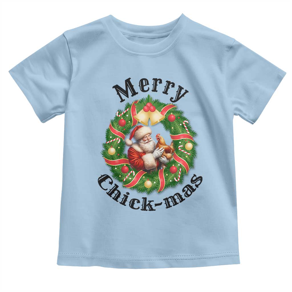 Funny Christmas Chicken Lovers Toddler T Shirt Merry Chickmas Santa Gift - Wonder Print Shop