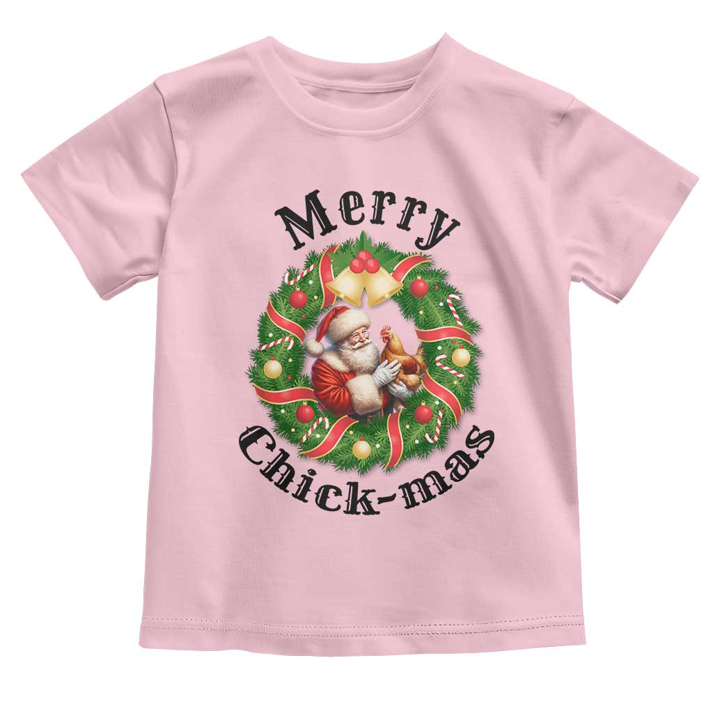Funny Christmas Chicken Lovers Toddler T Shirt Merry Chickmas Santa Gift - Wonder Print Shop