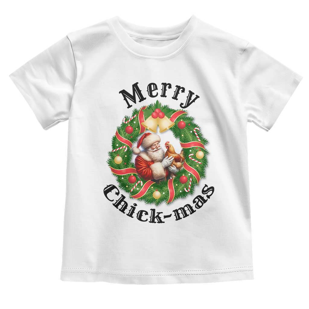 Funny Christmas Chicken Lovers Toddler T Shirt Merry Chickmas Santa Gift - Wonder Print Shop