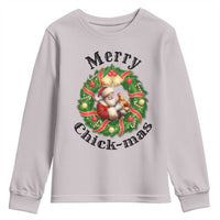 Funny Christmas Chicken Lovers Youth Sweatshirt Merry Chickmas Santa Gift - Wonder Print Shop