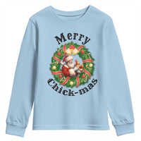 Funny Christmas Chicken Lovers Youth Sweatshirt Merry Chickmas Santa Gift - Wonder Print Shop