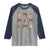 Cute Christmas Chicken With Xmas Coquette Bow Raglan Shirt - Wonder Print Shop