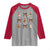 Cute Christmas Chicken With Xmas Coquette Bow Raglan Shirt - Wonder Print Shop