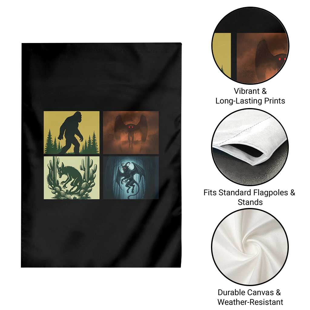 Mothman Bigfoot Chupacabra Jersey Devil Garden Flag Cryptid Legends Gift - Wonder Print Shop