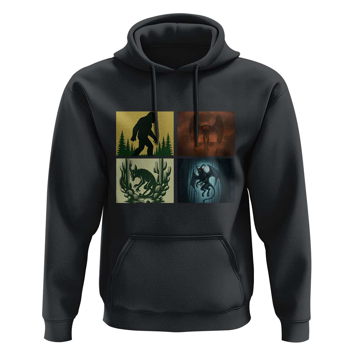 Mothman Bigfoot Chupacabra Jersey Devil Hoodie Cryptid Legends Gift - Wonder Print Shop