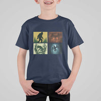 Mothman Bigfoot Chupacabra Jersey Devil T Shirt For Kid Cryptid Legends Gift - Wonder Print Shop