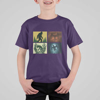 Mothman Bigfoot Chupacabra Jersey Devil T Shirt For Kid Cryptid Legends Gift - Wonder Print Shop