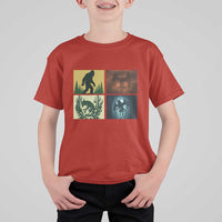 Mothman Bigfoot Chupacabra Jersey Devil T Shirt For Kid Cryptid Legends Gift - Wonder Print Shop