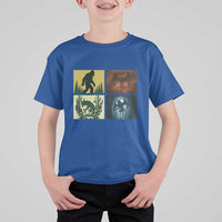 Mothman Bigfoot Chupacabra Jersey Devil T Shirt For Kid Cryptid Legends Gift - Wonder Print Shop