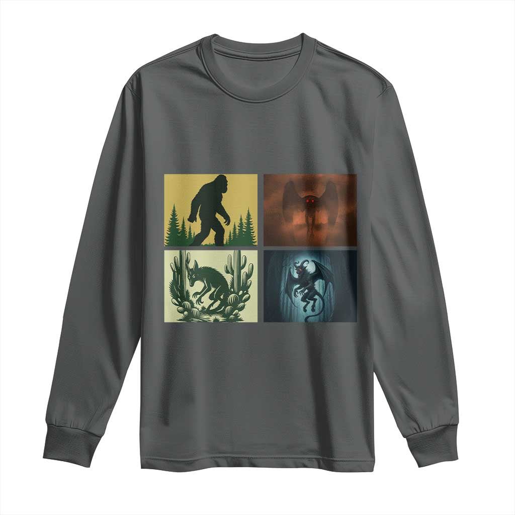 Mothman Bigfoot Chupacabra Jersey Devil Long Sleeve Shirt Cryptid Legends Gift - Wonder Print Shop