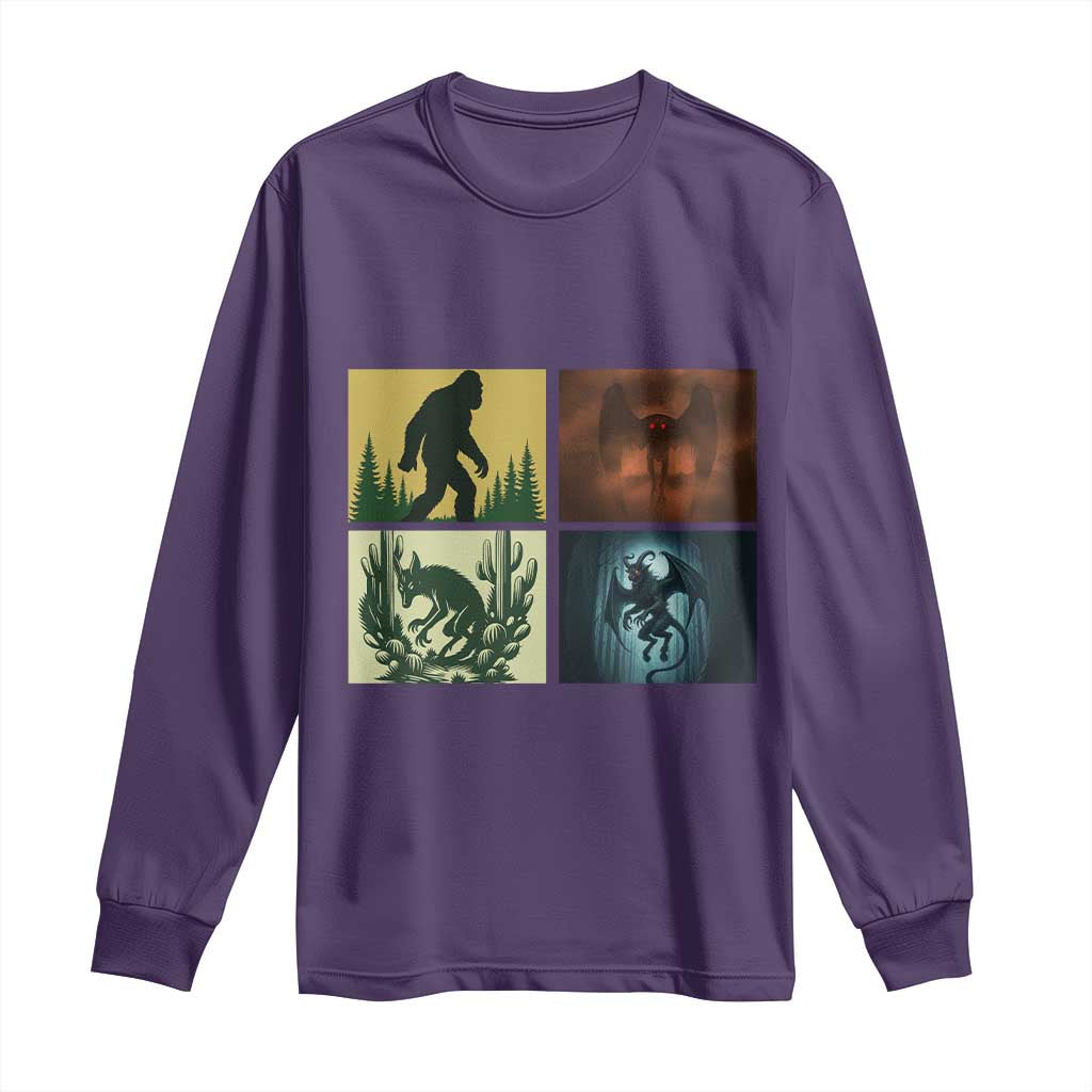 Mothman Bigfoot Chupacabra Jersey Devil Long Sleeve Shirt Cryptid Legends Gift - Wonder Print Shop