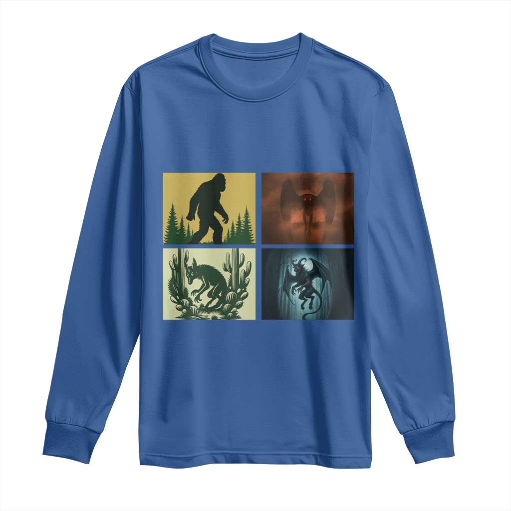 Mothman Bigfoot Chupacabra Jersey Devil Long Sleeve Shirt Cryptid Legends Gift - Wonder Print Shop