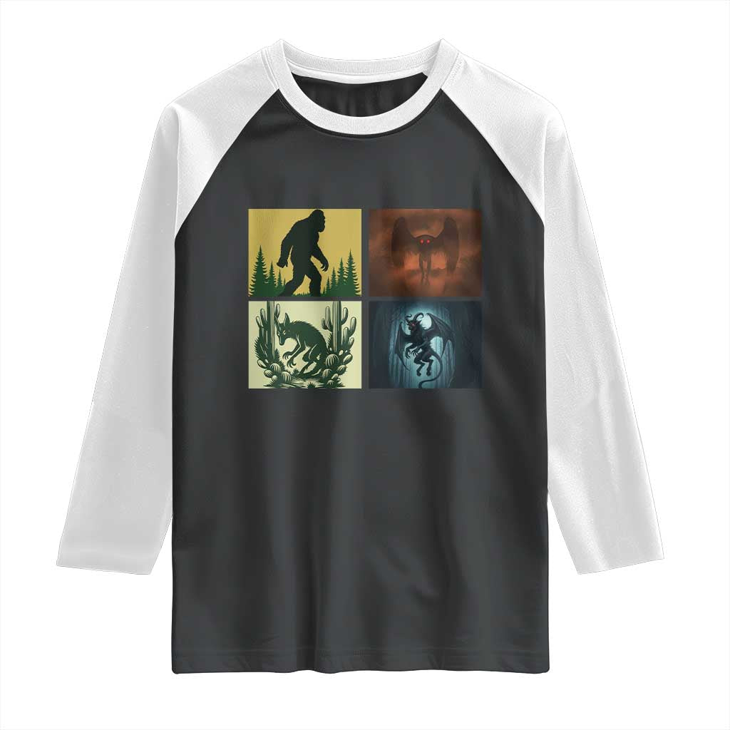 Mothman Bigfoot Chupacabra Jersey Devil Raglan Shirt Cryptid Legends Gift - Wonder Print Shop