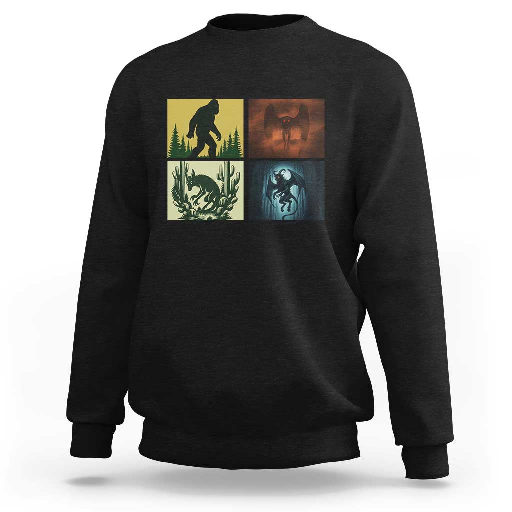Mothman Bigfoot Chupacabra Jersey Devil Sweatshirt Cryptid Legends Gift - Wonder Print Shop