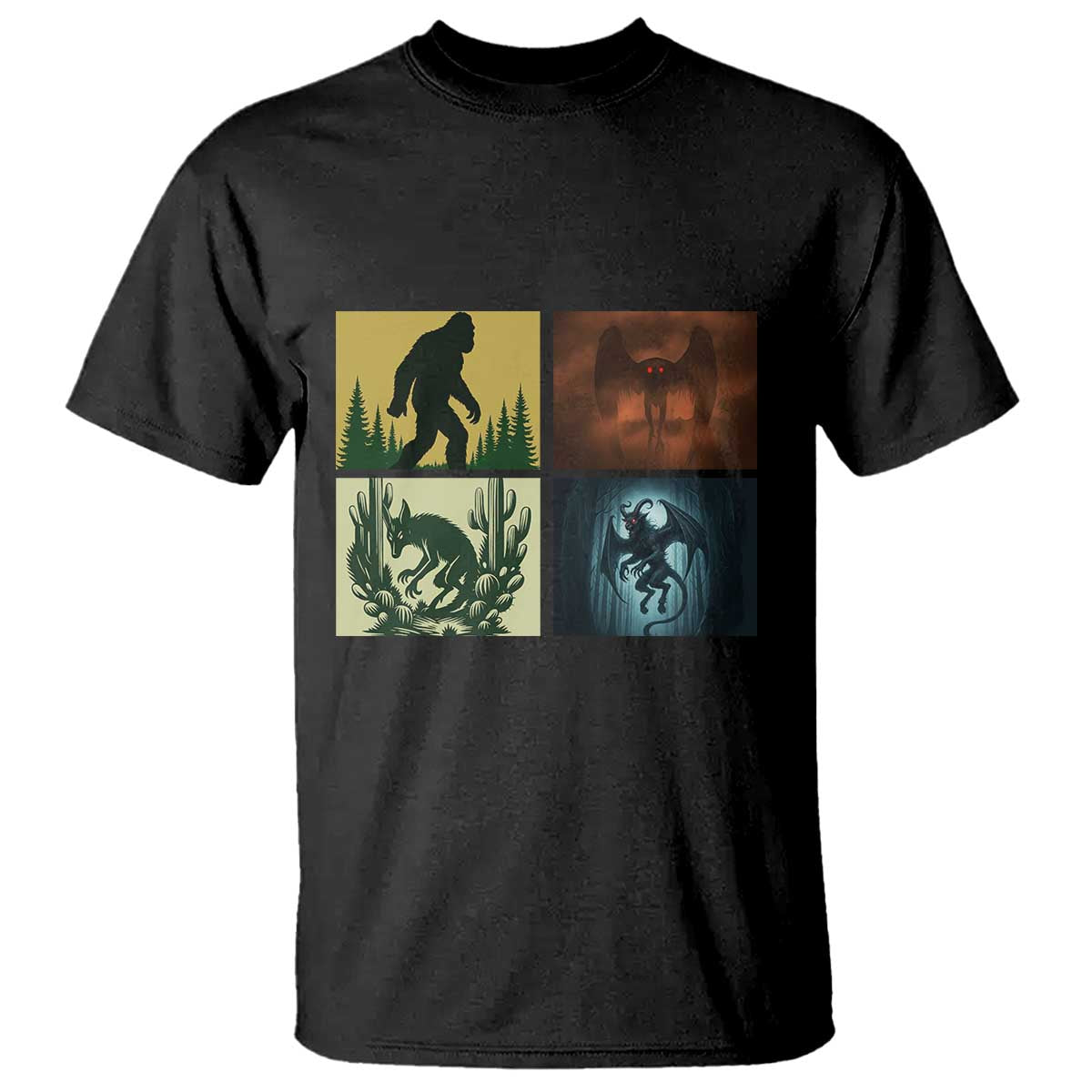 Mothman Bigfoot Chupacabra Jersey Devil T Shirt Cryptid Legends Gift - Wonder Print Shop