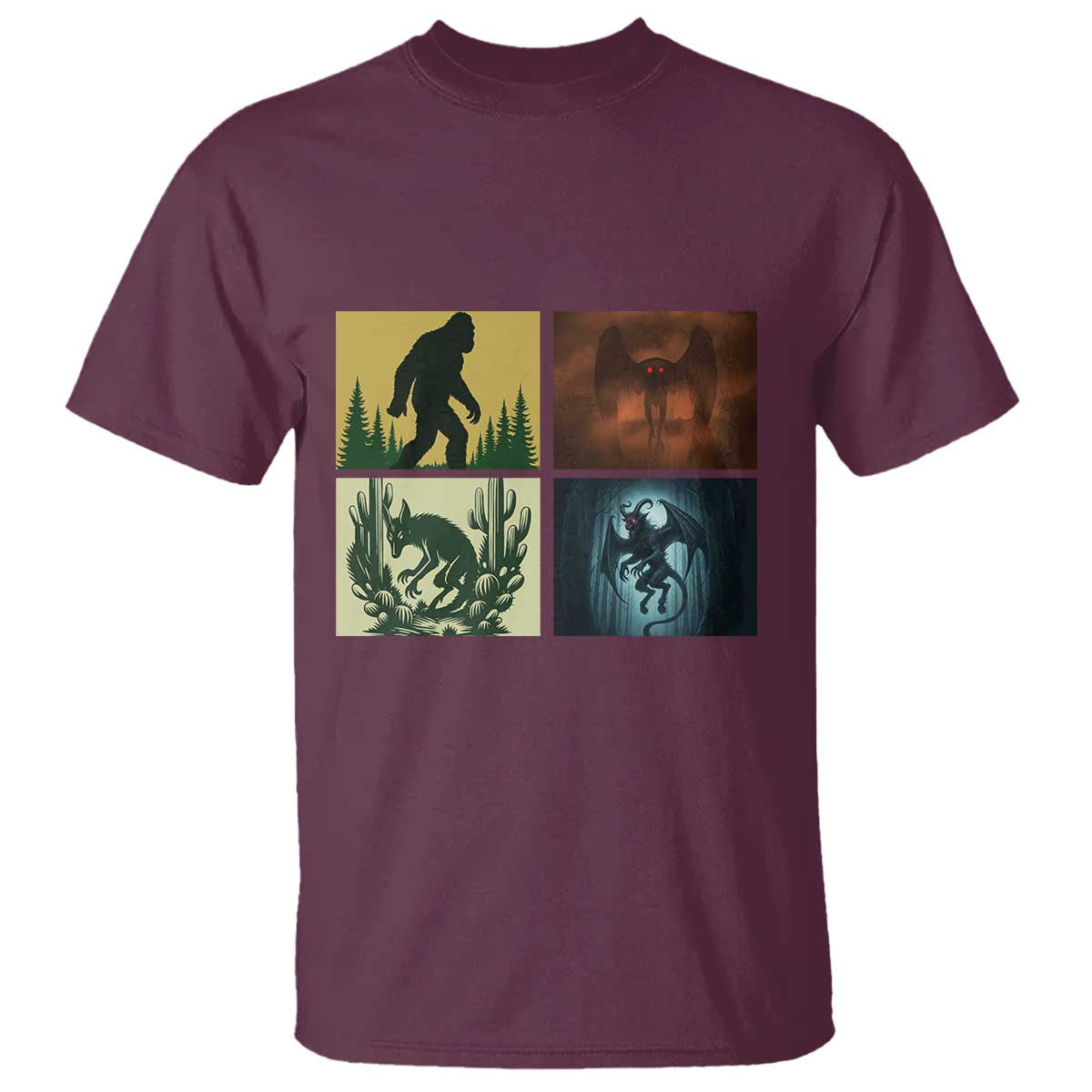 Mothman Bigfoot Chupacabra Jersey Devil T Shirt Cryptid Legends Gift - Wonder Print Shop