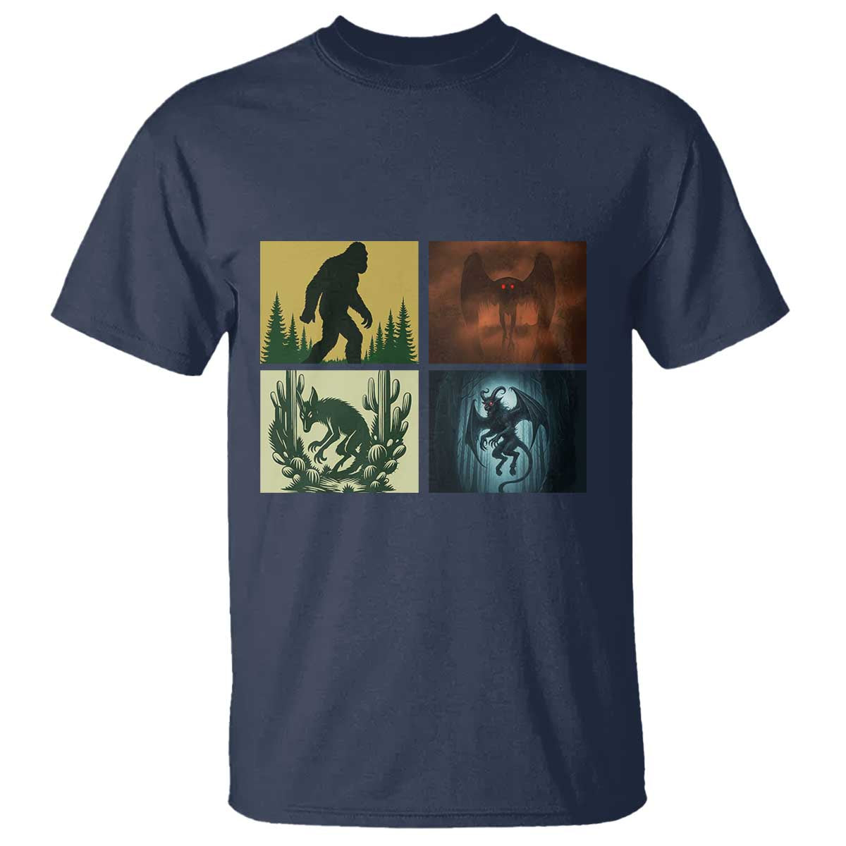 Mothman Bigfoot Chupacabra Jersey Devil T Shirt Cryptid Legends Gift - Wonder Print Shop