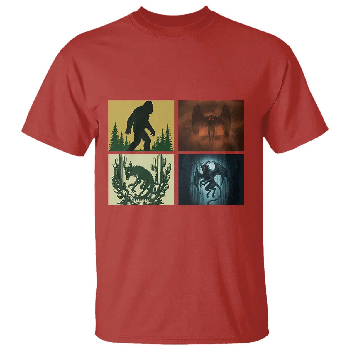 Mothman Bigfoot Chupacabra Jersey Devil T Shirt Cryptid Legends Gift - Wonder Print Shop