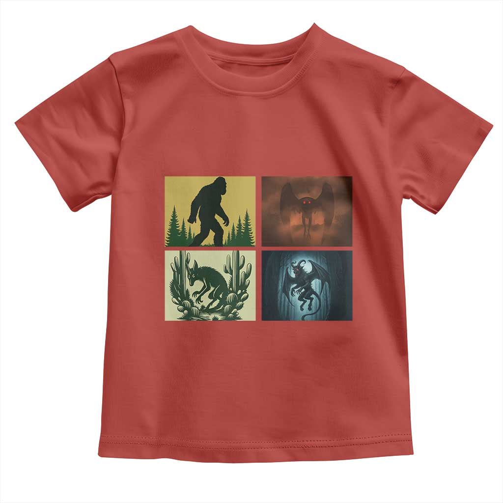Mothman Bigfoot Chupacabra Jersey Devil Toddler T Shirt Cryptid Legends Gift - Wonder Print Shop