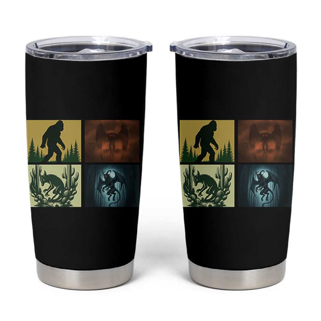 Mothman Bigfoot Chupacabra Jersey Devil Tumbler Cup Cryptid Legends Gift